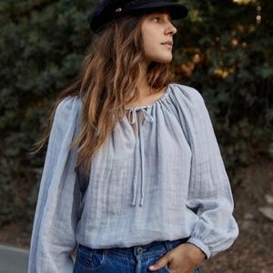 Christy Dawn Farrah Blouse in Dusty Blue
